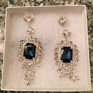 Blue accent earrings